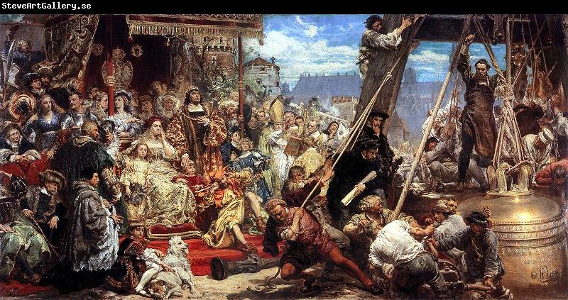 Jan Matejko Zawieszenie dzwonu Zygmunta na wiezy katedry w roku 1521 w Krakowie